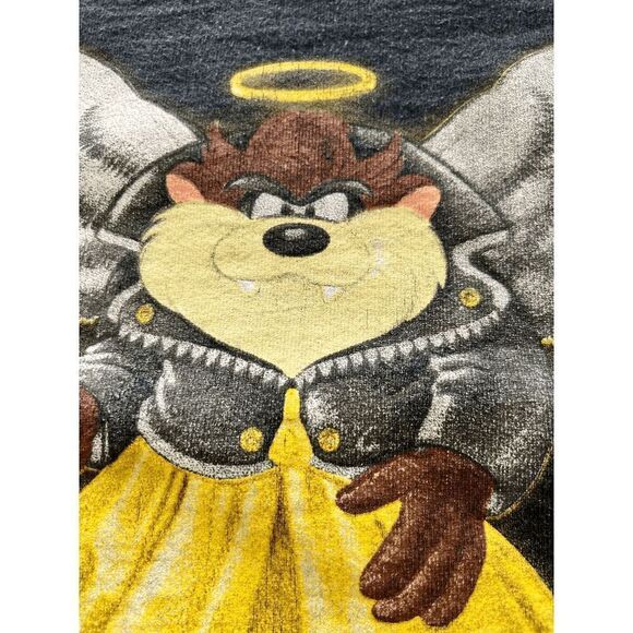 Vintage Warner Bro Taz Devil Angel Sweatshirt size XL made in USA - Picture 3 of 10